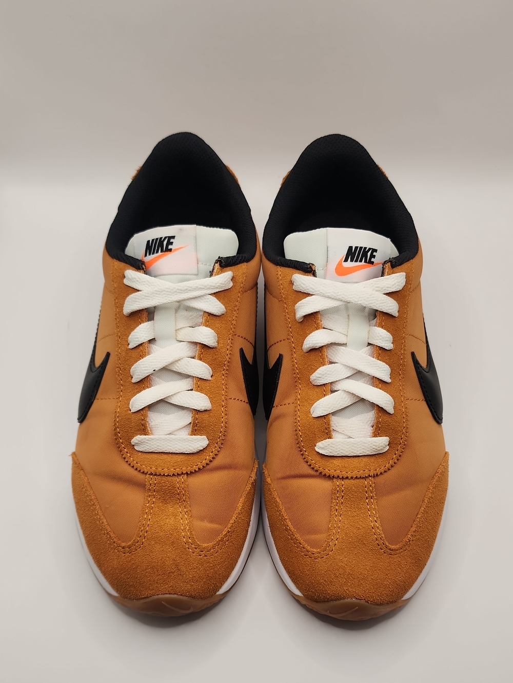 Nike Orange and Black Women's Retro Runner Sneakers